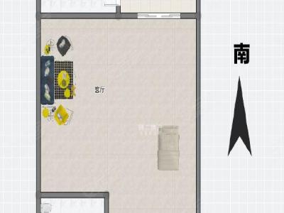 中仪花园小区1室1厅1卫户型图2