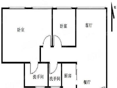 港丽豪园小区2室2厅2卫户型图3