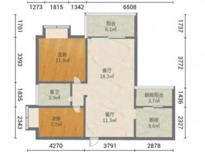 忠信丽苑三期 2室2厅 93.5㎡ 精装珠海斗门区井岸镇二手房图片
