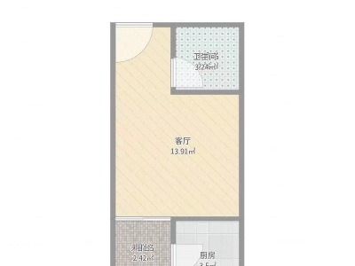 深大新村小区1室0厅1卫户型图2