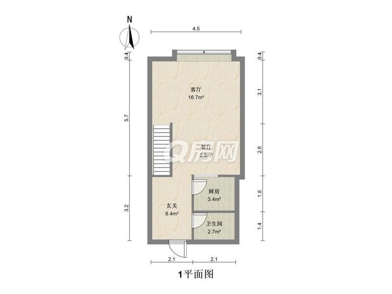 华发世纪城三期小区1室1厅2卫户型图14