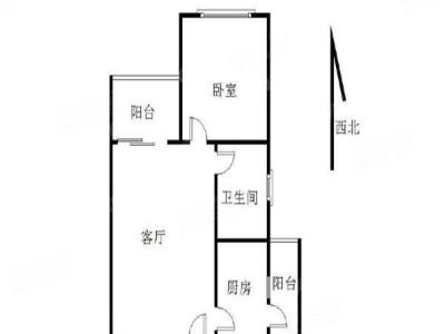 新安湖花园三期小区2室2厅1卫户型图2