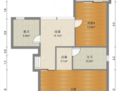 万科四季花城小区4室2厅2卫户型图2
