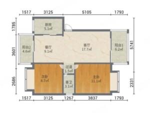 忠信丽苑三期 2室2厅 78㎡ 简装珠海斗门区井岸镇二手房图片
