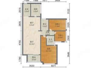 天成峰景 3室2厅 92.52㎡ 毛坯珠海斗门区井岸镇二手房图片