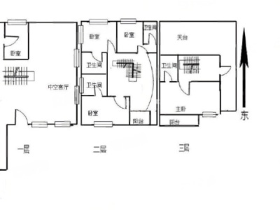 御海湾小区7室3厅3卫户型图1