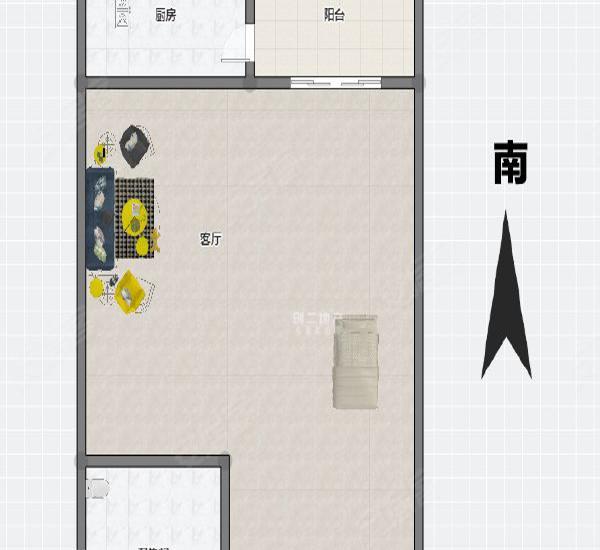 裕豪苑小区1室1厅1卫户型图