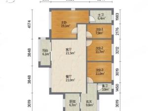 万科城南区 4室2厅 110.95㎡ 精装珠海香洲区上冲二手房图片