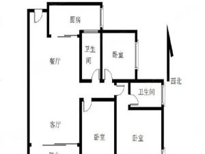 熙璟城 3室2厅 88.2㎡ 整租_熙璟城租房户型图片2