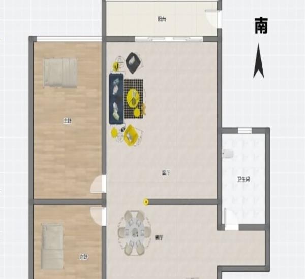 永怡花园北区小区2室2厅1卫户型图