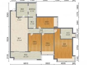 雅居乐御龙山鸣泉谷一期 4室2厅 128㎡ 精装_雅居乐御龙山鸣泉谷一期二手房户型图片2
