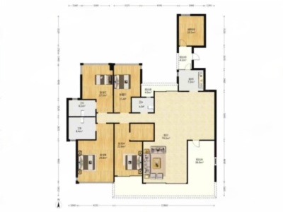 泷景六期小区4室2厅3卫户型图2