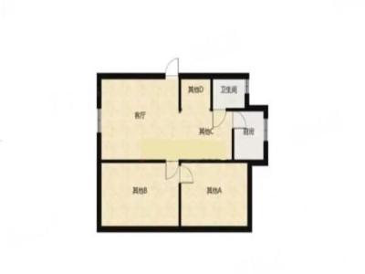 福华新村小区2室2厅1卫户型图4