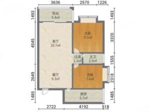 忠信丽苑三期 2室2厅 76.3㎡ 简装珠海斗门区井岸镇二手房图片