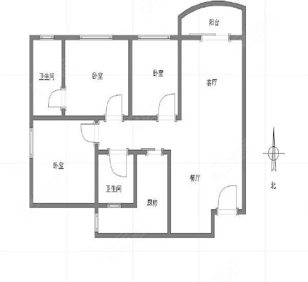 保利时代小区3室2厅2卫户型图48