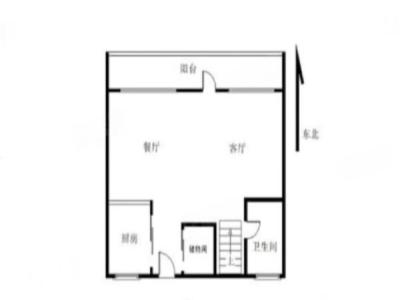 璞岸花园一期小区2室2厅3卫户型图5