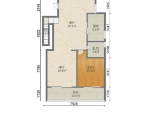 龙城天悦 4室2厅 90.52㎡ 精装_惠州大亚湾万达二手房图片