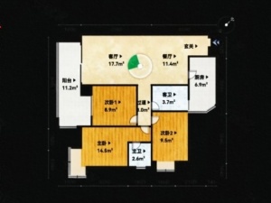 宇宏健康花城一期 3室2厅 116㎡ 精装_中山火炬开发区太阳城二手房图片